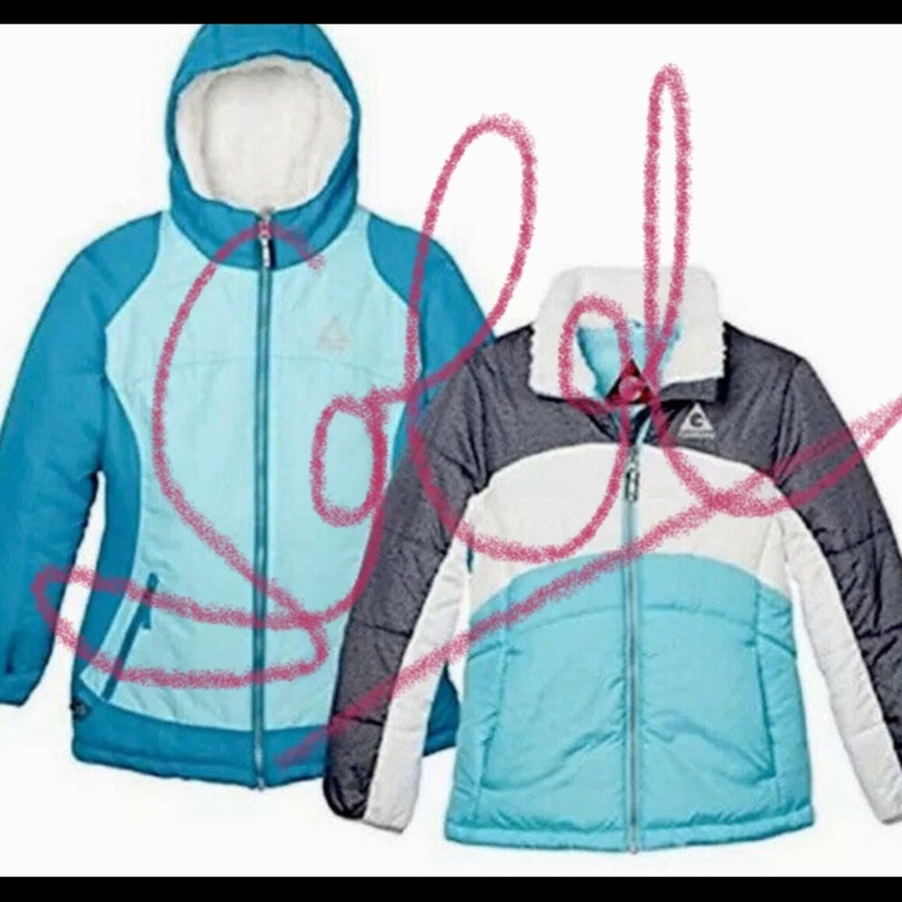 Girls Gerry 3 in 1 Winter Hooded Coat 7/8- EUC
